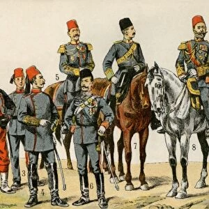 Ottoman Turk military officers, 1900