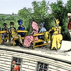 An outing on the Erie Canal in the early 1800s