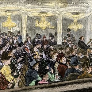 Paris cafe entertainment, late 19th century
