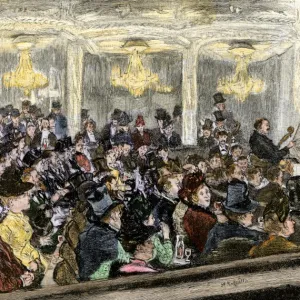 Paris cafe entertainment, late 19th century