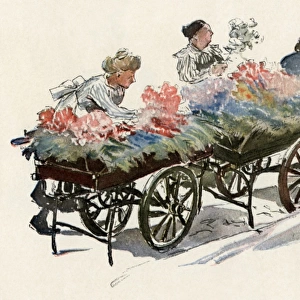 Paris flower peddlers, early 1900s