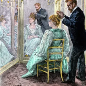 Parisian beauty salon, 1800s