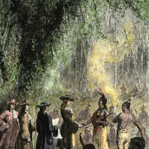 Penns treaty with Native Americans in Pennsylvania