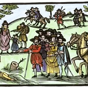 People fleeing London to escape the plague, 1630