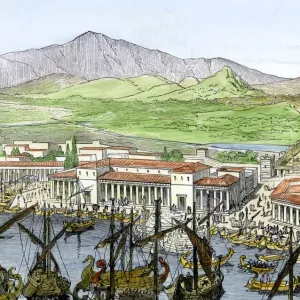 Piraeus and city of ancient Athens