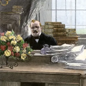 President Cleveland at work in the White House President Cleveland at work in the White House