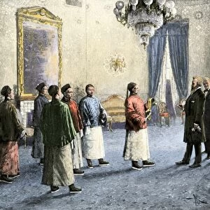 President Hayes receiving the first Chinese ambassador to the US