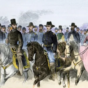 President Lincoln reviewing the Union army