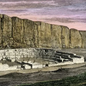 Pueblo Bonito in Chaco Canyon, 1200s