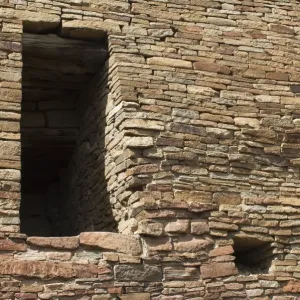 Pueblo Bonito wall and former window, Chaco Canyon NM Pueblo Bonito wall and former window, Chaco Canyon NM