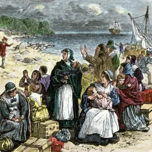 Puritans attempting to leaving England, early 1600s