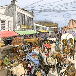 Quincy Market in Boston, 1880s