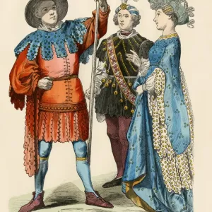 15th Century German Renaissance Fashion Print 15th Century German Renaissance Fashion Print