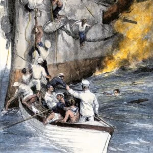 Rescue of a Spanish crew by American sailors, Battle of Santiago
