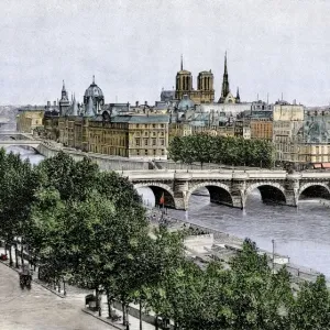 River Seine in Paris, 1890s River Seine in Paris, 1890s