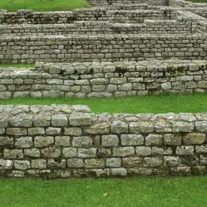 Roman fort along Hadrians Wall in England