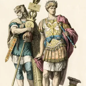 Roman general and a Germanic warrior