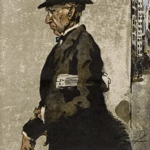 Russell Sage, circa 1900. Printed color lithograph of a drawing by William Nicholson