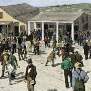 San Francisco post office during the Gold Rush