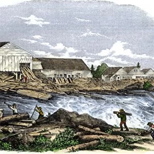 Sawmills in Maine, 1850s