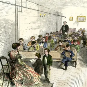 School for poor children in Brooklyn, 1870