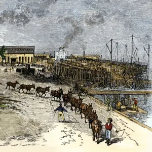 Ship-building in New England, 1800s