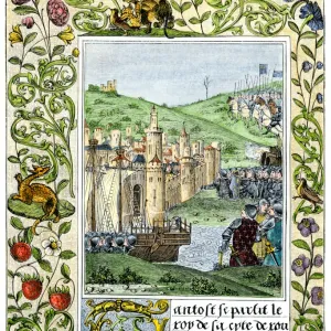 Siege of a French town in the 100 Years War