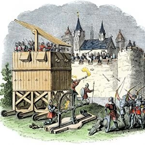 Siege of a medieval walled town