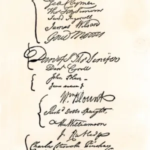 Signatures of leaders of the Constitutional Convention, 1787