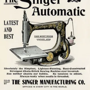 Singer sewing machine ad, 1890s