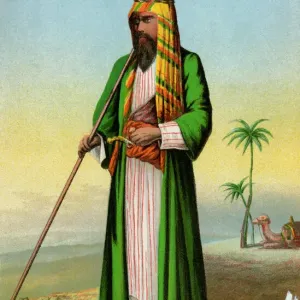 Print of Sir Richard Burton in Arabian Disguise, 1850s Print of Sir Richard Burton in Arabian Disguise, 1850s