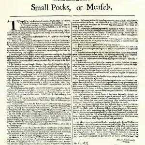 Smallpox treatment document, New England, 1677