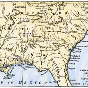 Southeast Indian tribe locations in 1776 Southeast Indian tribe locations in 1776
