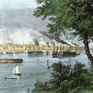 St. Louis on the Mississippi River, 1870s