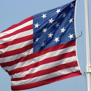 Star-spangled banner, the 15-star US flag