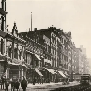 Stores on Wabash Avenue, Chicago, 1890s