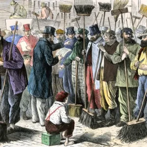 Street-sweepers Roll-Call Print, New York City 1860s Street-sweepers Roll-Call Print, New York City 1860s