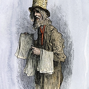 Street vendor in London, 1800s
