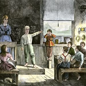 Students in a one-room school, 1800s