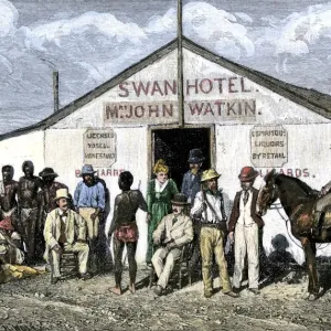 Swan Hotel Print, 1870s Diamond Mining Region