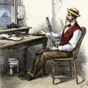 Telegraph office at Sandy Hook, New Jersey, 1870s