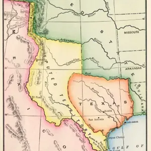 Territory claimed by Texas, 1845 Territory claimed by Texas, 1845