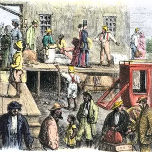 Texas Railroad Station Print, 1870s
