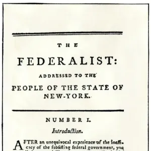 Title page of The Federalist, 1788 Art Prints, Posters