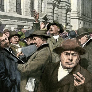 Traders outside the New York Stock Exchange, 1912