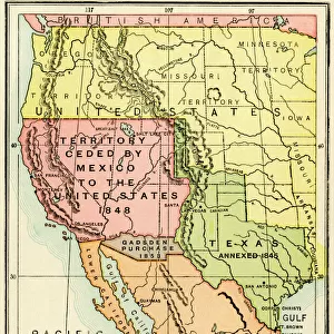 U. S. territory gained from Mexico