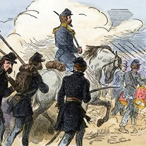 Union Army marching to the first Battle of Bull Run, 1861