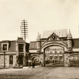 Union Stockyards entrance, Chicago, 1890s