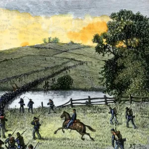 Union troops fording Antietam Creek, 1862