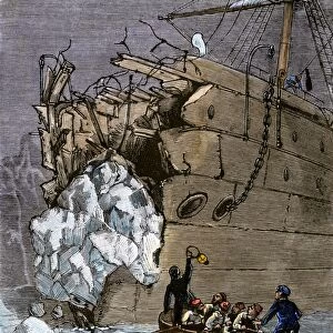 USS Arizona collision with an iceberg, 1880